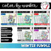 Pattern Recognition Skills - Seasonal Color by Number